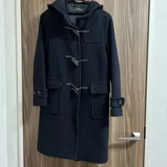 グリーンレーベル　ネイビー ダッフルコート フード付き　36