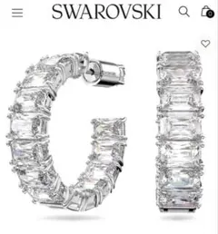 小傷アリ】スワロフスキー MATRIX フープピアス SWAROVSKI - メルカリ