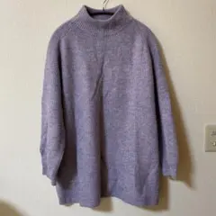 美品！GU☆レディース　ニット　パープル　L