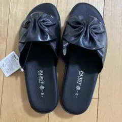 パンジー黒サンダル　sのサムネイル