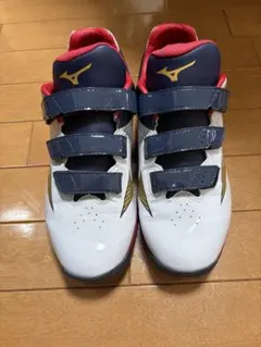 MIZUNO ミズノ 野球 トレーニングシューズ 白 紺 赤