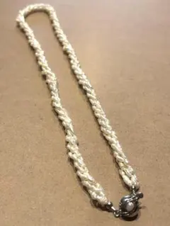 silver 4連　ケシパール　ネックレス　55cm