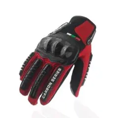 レッド　XL スマホ対応 カーボン メッシュ バイクグローブのサムネイル
