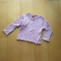 petit main フリル付き長袖トップス