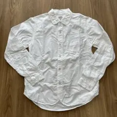 D.M.G. 丸襟長袖シャツ①日本製 ホワイト