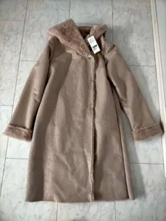 コート ファー フードつき