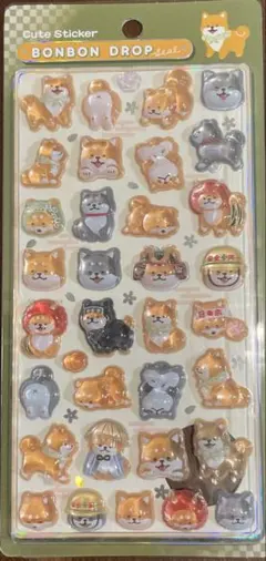 新品未開封　ボンボンドロップシール 和柄　柴犬　クーリア 正規品