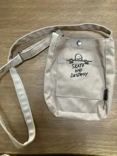 SKATE AND DESTROY ショルダーバッグ ベージュ