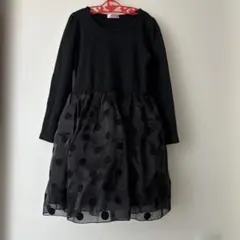 Myfashion 黒 ドット柄 ワンピース 15