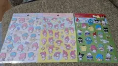 サンリオ　ペタペタシール　3枚セット