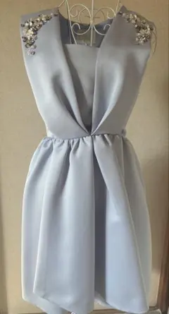 チェスティ　Chesty ワンピース　水色　華やか　ビジュー　サイズ0