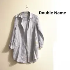 Double Name ストライプシャツ