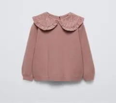 ZARAキッズ　花柄襟付きニット