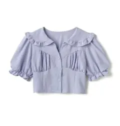 薄紫 フリル付きブラウス Mサイズ