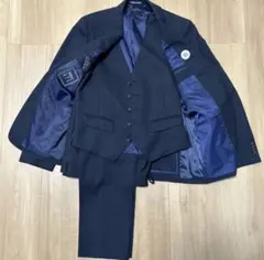 【美品】PEASON'S FOR MEN ネイビーストライプ スリーピースYA4のサムネイル