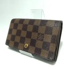 ルイヴィトン ダミエ ポルトフォイユ トレゾール 二つ折り財布 N61730