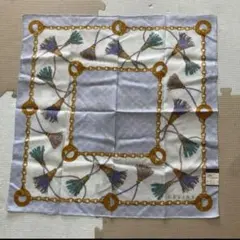 CELINE セリーヌ フリンジ チェーン柄 大判ハンカチ 古着屋購入