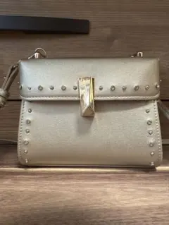 セルフォード ゴールド スタッズ付き ショルダーバッグ