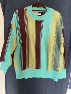 GANGWEI ストライプ 長袖ニットセーター