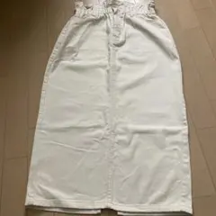 最終お値下げ！RETROGIRLホワイト デニム　ハイウエスト タイトスカートM
