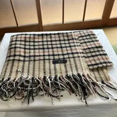 DAKS チェック柄ウール、膝掛け70x120cm