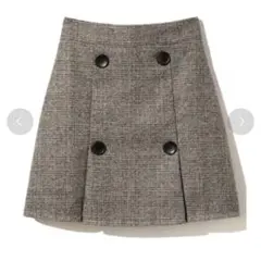 GRL グレンチェックダブルボタンスカート[ac019]