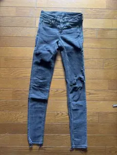 H&M ダメージ加工 スキニーデニム