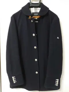 バーバリーブラックレーベル 銀ボタン ノバチェック L 刺繍 ホースロゴ BURBERRY BLACK LABEL バーバリーブラックレーベル ノバチェック