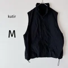 クティール ベスト ナイロン フルジップ ユニセックス シャカシャカ 黒 M