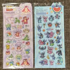 ラスト☆トイ・ストーリー スティッチ ボンボンドロップシール 立体 2枚セット