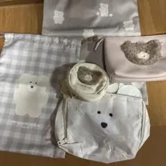 moomocha クマデザインポーチセット