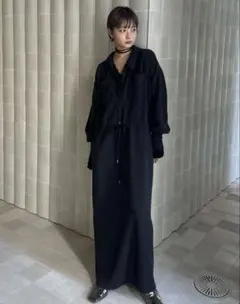 Ameri RELAX DRAWSTRING SWEAT DRESS M