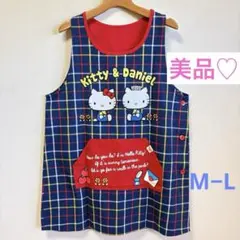 【美品♡】ハローキティー ・ダニエル チェック柄 エプロン 保育士 幼稚園教諭のサムネイル