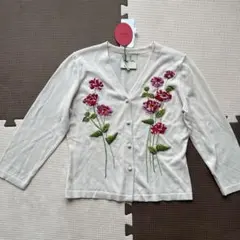 新品未使用　シビラ　花刺繍カーディガン　春物　SS