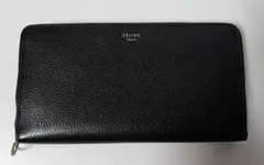 正規品　中古　セリーヌレザー長財布　ブラック/イエローのサムネイル