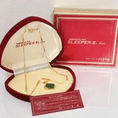 千万堂本舗 SLEEPER II マグネットネックレス 磁気ネックレス 金 緑