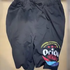 オリオンビール ロゴ入り ブラックショートパンツ