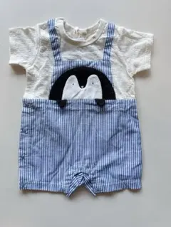 ペンギンデザインロンパース　半袖　80 新品