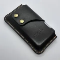ミンティアケース レザー ブラック(手染め 丘染め) ハンドメイド