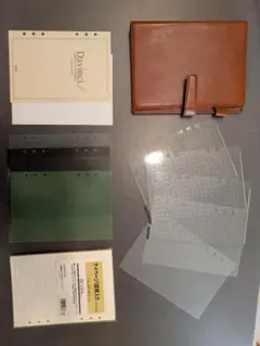 Davinci システム手帳 A5サイズ ブラウン リフィル・インデックス付