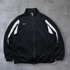 p*e様 00s NIKE トラックジャケット ブラック 刺繍ロゴ アーカイブ