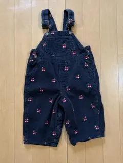 Oshkosh くるま刺繍 オーバーオール　黒