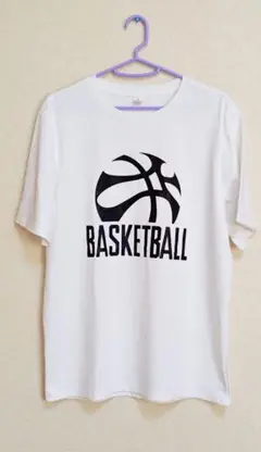 メンズ　バスケット　Tシャツ　白　Sサイズ(JP•Lサイズ)