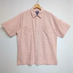 ★90s インド製 OLD STUSSY 紺タグ チェック 半袖 シャツのサムネイル