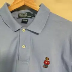 Polo by Ralph Lauren ポロベア 刺繍 ポロシャツ 水色 Lのサムネイル