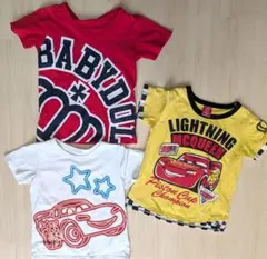 ベビードール カーズ Tシャツ 120 3枚セット 光る！マックィーン