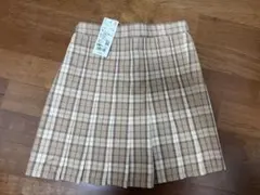 新品UNIQLO KIDS チェック柄プリーツミニスコート150