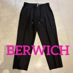 BERWICH ベルウィッチ1プリーツウールリネンストレッチパンツ 44