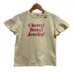 ★mezzo piano junior 袖フリル 半袖Tシャツ M 150 黄色