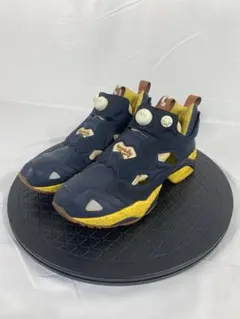 Reebok ポンプフューリー スニーカー ネイビー/イエロー/レザー